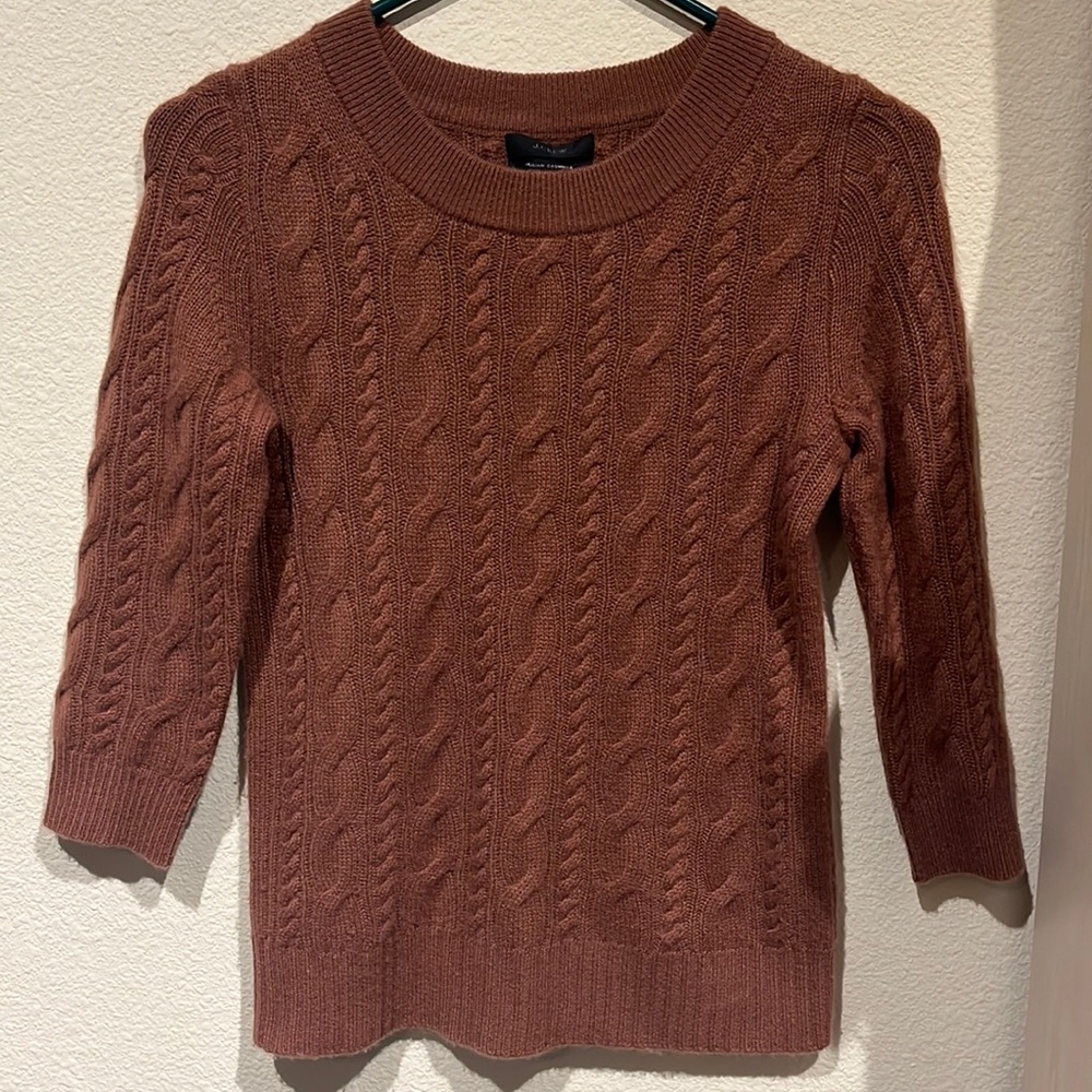 J. Crew Cashmere Cable Knit Sweater
